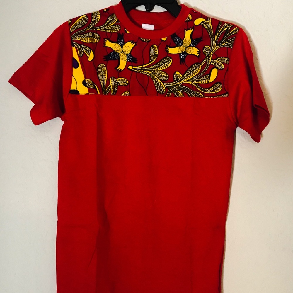 AFRICAN FABRIC MIXED TEES!
